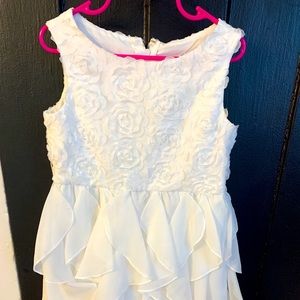 Rosette flower girl dress